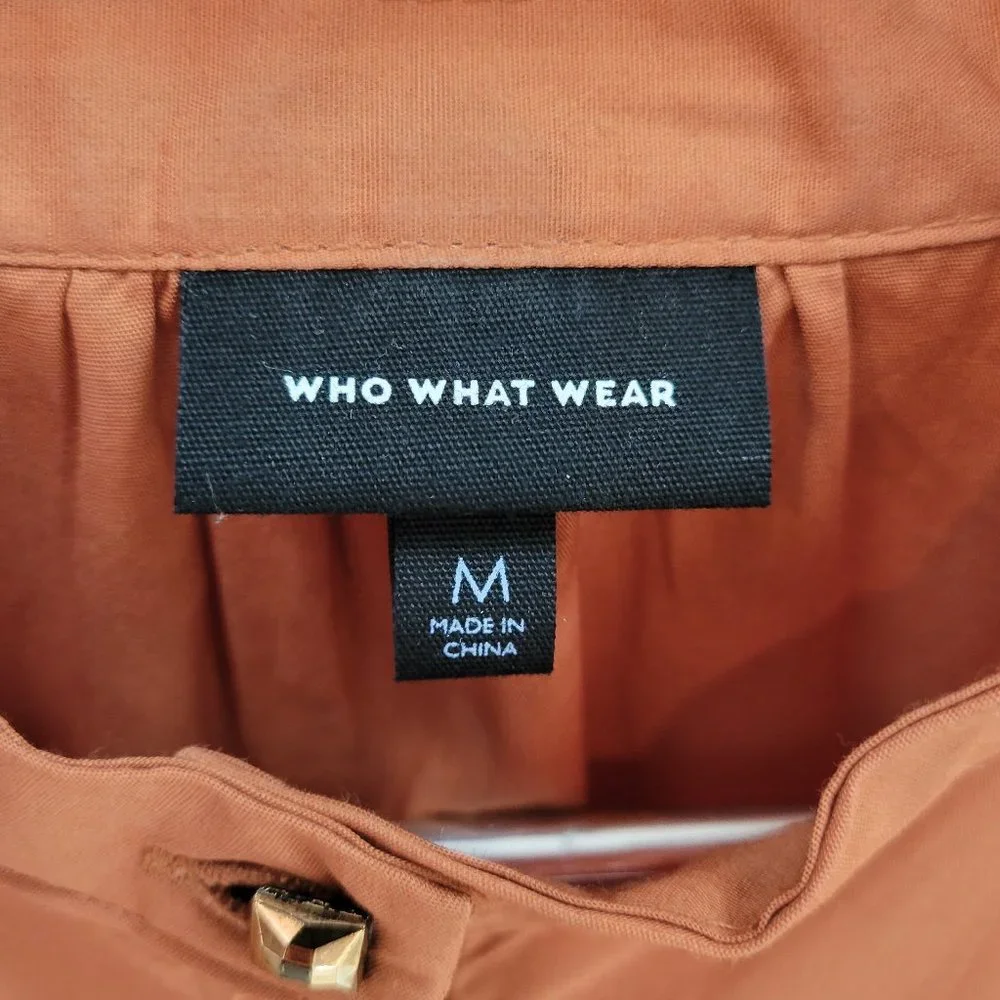 Who What Wear Burnt Orange Blouse - Picture 2 of 4